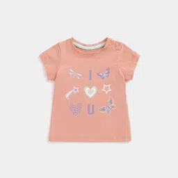 mothercare Girls Graphic Printed Round Neck Cotton T-shirt-picture-20