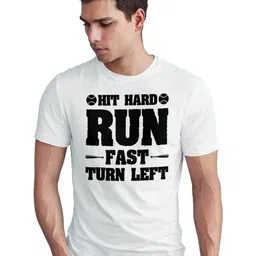 Seekbuylove Typography Printed Round Neck Short Sleeves Bio Finish Pure Cotton T-shirt-image-42