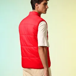 HRX by Hrithik Roshan Mock Collar Sleeveless Padded Jacket image 4