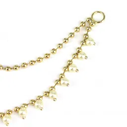 PRIVIU Gold-Plated Artificial Beaded 2 Layered Contemporary Ear Cuff image 4