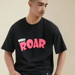 MACK JONNEY Men Typography Printed Round Neck Cotton Oversized T-shirt-picture-29