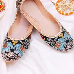 Apratim Women Embellished Party Mojaris with Embroidered Flats-picture-41