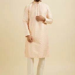 Manyavar Men Embroidered Regular Sequinned Kurta with Pyjamas image 1