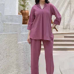 TITTLI Women Wrinkle Tunic And Trouers Co-Ord Set-picture-35