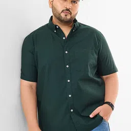 Snitch Plus Size Short Sleeves Pure Cotton Shirt-image-95