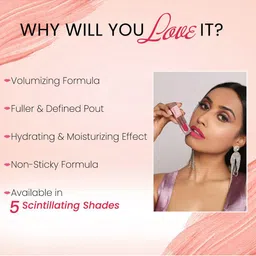 Coloressence Long Lasting Semi Matte Lip Gloss - 8 gm - Pink Berry - PLP - 2 image 4