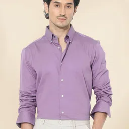 INDOPRIMO Button-Down Collar Long Sleeves Satin Casual Shirt-picture-19