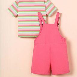 hopscotch 2-Pc Butterfly Embroidered Dungaree Set-picture-8