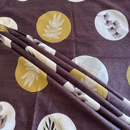 Threadwear Brown And Mustard Floral 400 TC Bedsheet With 2 Pillow Covers image 3