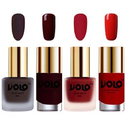 VOLO Set Of 4 Velvet Matte & Extra Shine Nail Polish - 8 ml Each - 29 - 36 - 44 - 38-picture-2