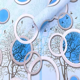 AmazingKarts Blue & White Printed Waterproof Self-Adhesive Wall Sticker-picture-39