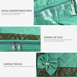 Kuber Industries Green & Pink 2 Pieces  Regular Jewellery Organiser image 4