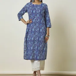 Soch Women Printed Mirror Work Kurta image 1