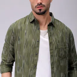 The Indian Garage Co Men Slim Fit Multi Stripes Opaque Striped Casual Shirt-picture-31