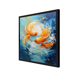 999Store Blue & Orange Colored Goldfish Printed Canvas Wall Art image 5