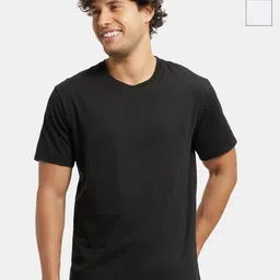 Jockey Pack of 2 Super Combed Cotton Rich Round Neck Half Sleeve Tshirt-2714-picture-48