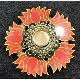 Sellplus Gold-Toned & Red Candle Holder image 4