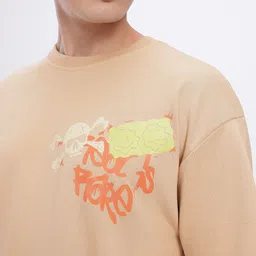 glitchez Grunge Graphics Printed Drop-Shoulder Sleeves Oversized T-shirt image 3