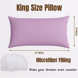 Siroki Bond Lavender Fibre Filled Polyester Breathable Sleep Pillow image 3