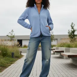 glitchez Mock Collar Sherpa Jacket image 4