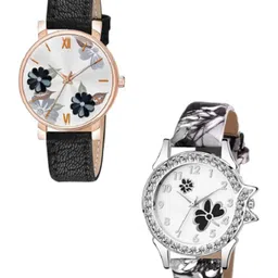 Miss Perfect Pack Of 2 Women Leather Straps Analogue Watches LJ244-image-83