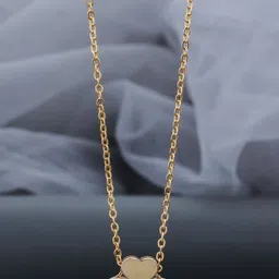 SZN Set Of 2 Gold-Plated Floral Shaped Pendants With Chains image 2