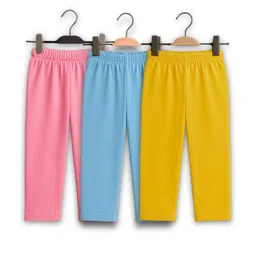 KIDAROO Girls Pack Of 3 Mid Rise Cotton Capris-picture-12