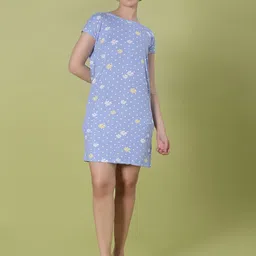 V-Mart Women Printed T-Shirt Nightdress-image-85