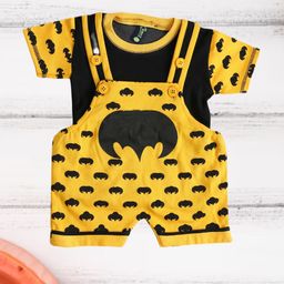 BAESD Infants Printed Pure Cotton Dungaree With T-Shirt-picture-17