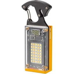 waqif Waterproof Key Ring Light LED Multitool Small Flashlight, Keychain Light, Solar Rechargeable W5181 Portable Work Lamp for Camping Repair Trekking (Yellow) image 1