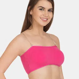 Tweens Set-2 Pink & Red Bandeau Bra image 2
