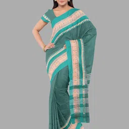 The Chennai Silks Woven Design Pure Cotton Kanjeevaram Saree With Unstiched Blouse Piece-image-71