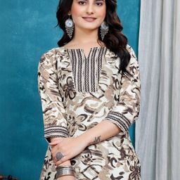 HIALTO Women Floral Printed Regular Straight Kurta with Palazzos-picture-28
