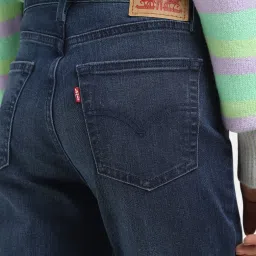 levi's Women's 726 Indigo Flared Fit High Rise Jeans image 5