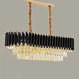risa 600x300 MM Gold Black Crystal Pendant Chandelier Ceiling Lights Hanging Chandelier Ceiling Lamp-picture-10