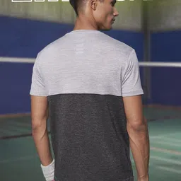 Fit Monkey Men Typography Colourblocked Dri-FIT T-shirt image 4