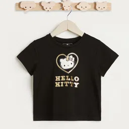Juniors by Babyshop Girls Hello Kitty Printed Raw Edge T-shirt image 1