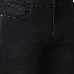 peter england Men Regular Fit Black Cotton Blend Trousers image 5