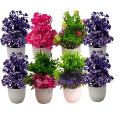 Dekorly Multi Plastic Artificial Flowers & Plants With Pot image 1