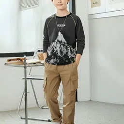 FROSEN FOX Boys Regular Fit Printed Cotton Round Neck Full Sleeve T-shirt-picture-28