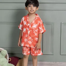 MABISH by Sonal Jain Kids Tie and Dye Printed Night Suit-picture-15