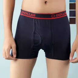 Dollar Lehar Boys Pack Of 5 Assorted Pure Combed Cotton Trunks-MLHTR-06-K-AST3-PO5 image 1