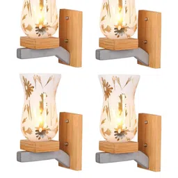 SOMIL Gold Glass Cylinder Printed Wall Lamps-picture-50