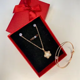 KALAFICIAL Women Gold Plated Star Pendant Jewellery Set Combo-picture-23