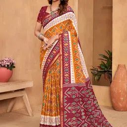 all about you Zari Border Ikat Saree-picture-29