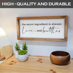 BS AMOR Brown & White Typography Printed Photo Frame Kitchen Wall Decor image 3