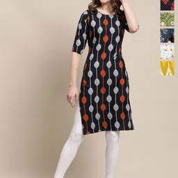 7Threads Women Pack Of 6 Ethnic Motifs Printed Thread Work Floral Kurtas-picture-22