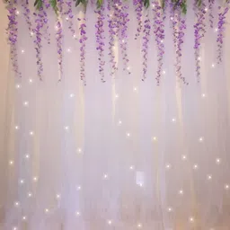 Special You Purple & White Curtain Fairy Light Festive Decor-picture-4