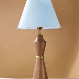 Fabindia Basix Blue Frusturical Shaped Cotton Lampshade-picture-10