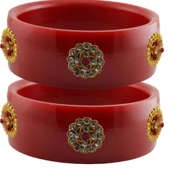 Vidhya Kangan Red Plastic Bangles-picture-24